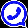 Botão do WhatsApp azul e branco